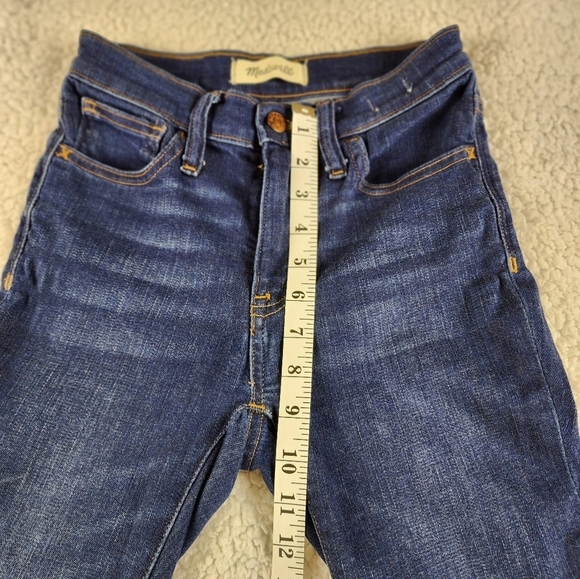 Madewell 9 inch Mid-Rise Skinny Dark Wash Jeans Size 24 NWOT - Picture 5 of 12